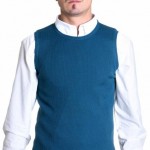 Mavi bisiklet yaka erkek süveter modeli