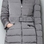 Metalik gri şişme Zara bayan kaban modeli