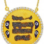 Nazar boncuklu yazılı Koçak Gold Osmanlı kolye modeli