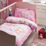 Pembe Star Bear Taç organik bebek nevresim takımı