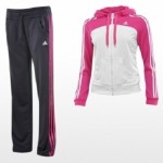 Pembe beyaz siyah Adidas bayan eşofman takımı modeli