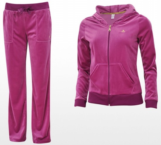 Pembe kadife Adidas bayan eşofman takımı modeli