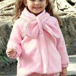 Pembe kız çocuk kaban modeli
