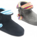 Ponponları ve boğazı renkli çizgili siyah ve gri Twigy kışlık ev botu modelleri