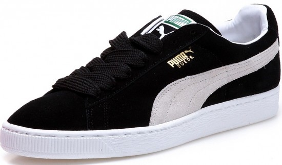 Puma Suede siyah gri süet günlük erkek spor ayakkabı modeli