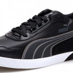 Puma gri şeritli siyah günlük erkek spor ayakkabı modeli