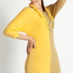 Sarı gri baharlık tunik modeli