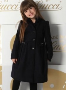 Siyah kaşe kız çocuk kaban modeli