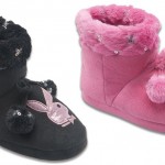 Siyah ve pembe Playboy kışlık ev botu modelleri