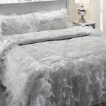 Taç Paradise ekru tüllü çift kişilik yatak örtüsü modeli