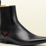 Yanları lastikli siyah Gucci erkek bot modeli