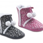 Yıldız ve kalp desenli siyah ve fuşya Twigy kışlık ev botu modelleri