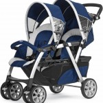 İkiz bebekler için lacivert Chicco bebek arabası modeli