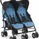 İkiz bebekler için mavi Chicco bebek arabası modeli