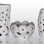 İstikbal Deco Fior taşlı çiçekli beyaz aksesuar seti