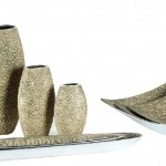 İstikbal Deco Gold Swirl kıvrım desenli aksesuar seti