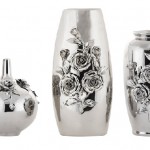 İstikbal Deco Silver gül kabartmalı aksesuar seti