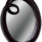 İstikbal Deco kahverengi ahşap çerçeveli oval ayna modeli