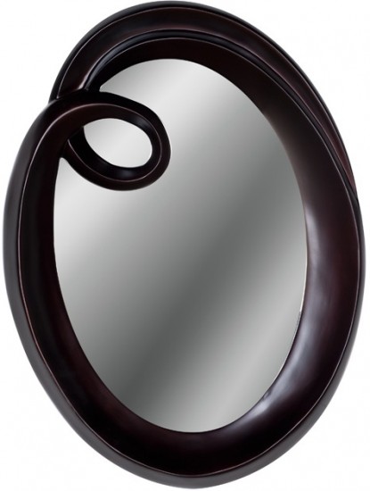 İstikbal Deco kahverengi ahşap çerçeveli oval ayna modeli
