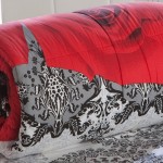 İstikbal Sleepwell Buket kırmızı gri güllü yorgan modeli